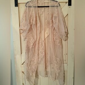 Luna Moon Elegant Lace Kimono Robe Size Large